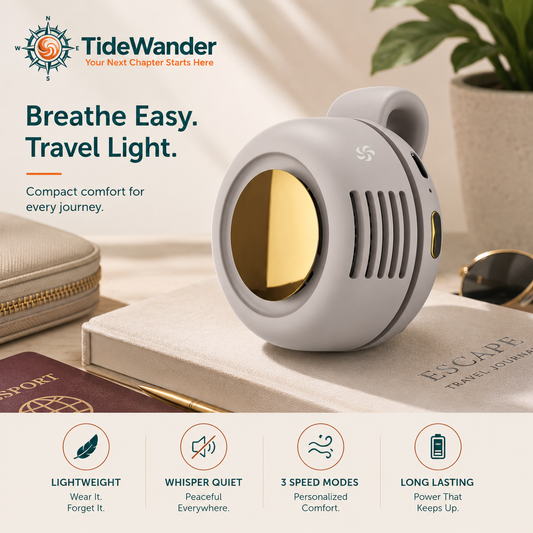 TideWander Clip-On Mini Travel Fan