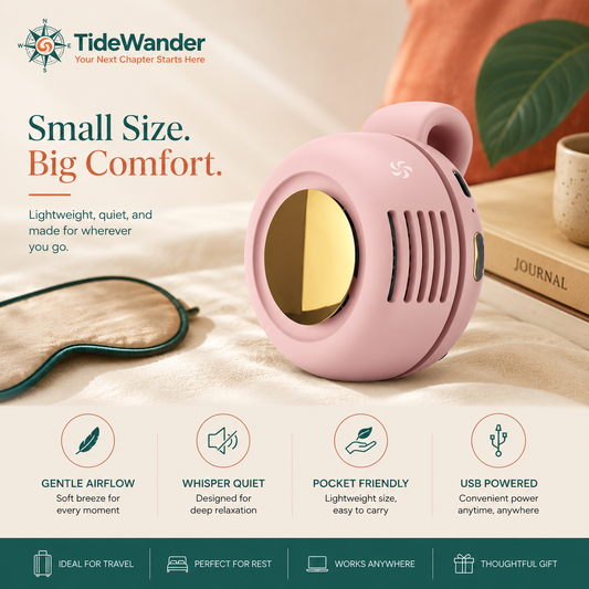 TideWander Clip-On Mini Travel Fan