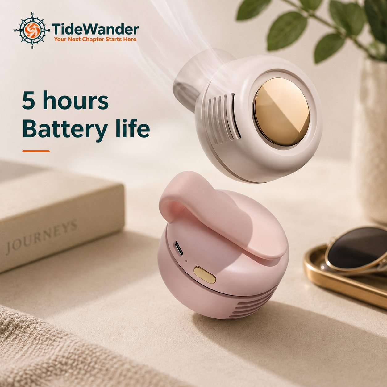 TideWander Clip-On Mini Travel Fan